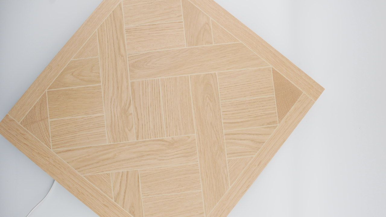 Digitally printed stone-texture boards on showroom display